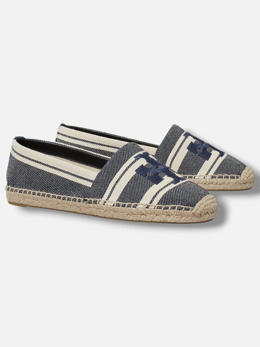 TORY BURCH Espadrilles - Blue stripe NEW